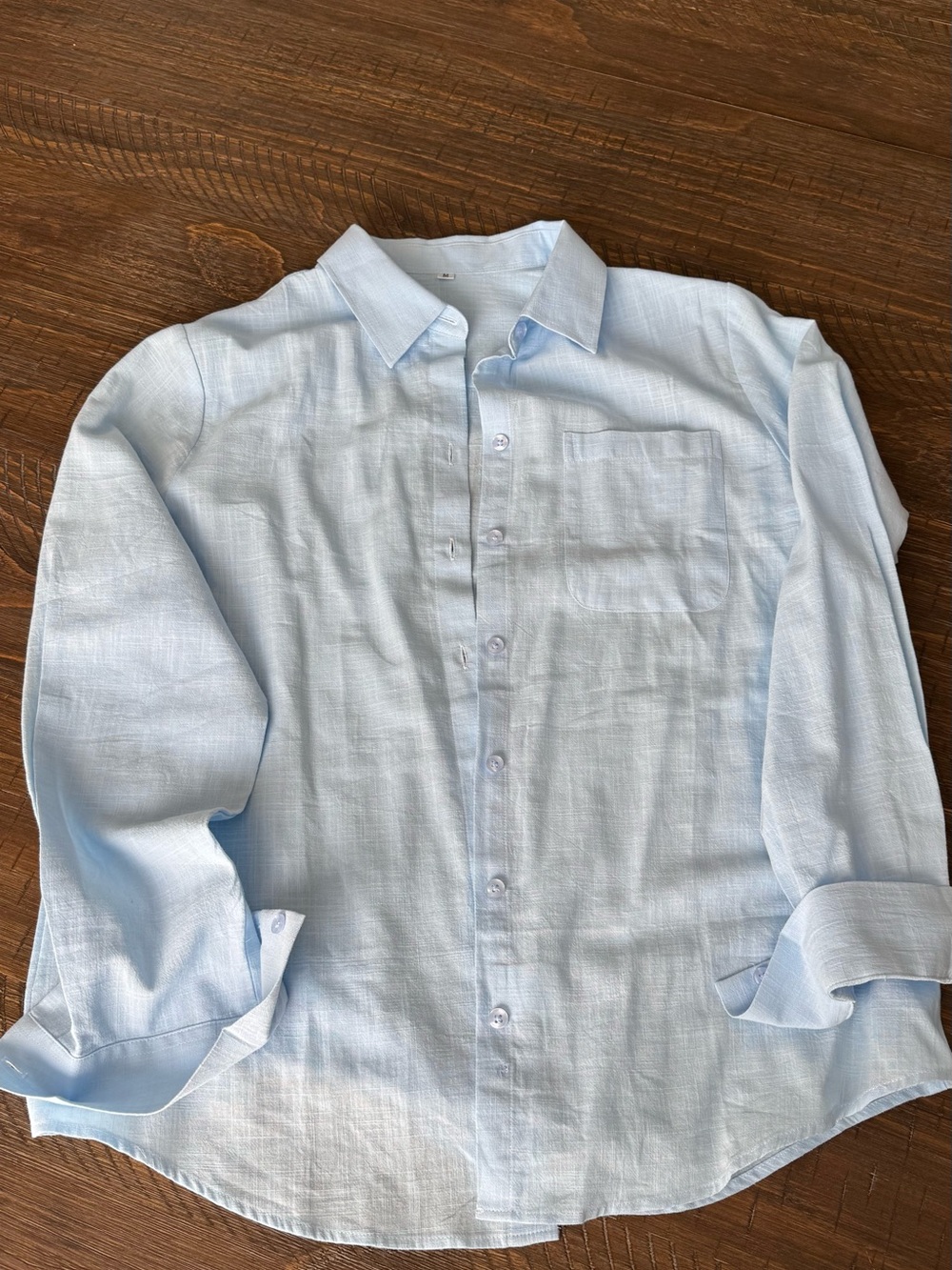 Light Blue Men's Button-Up Shirt